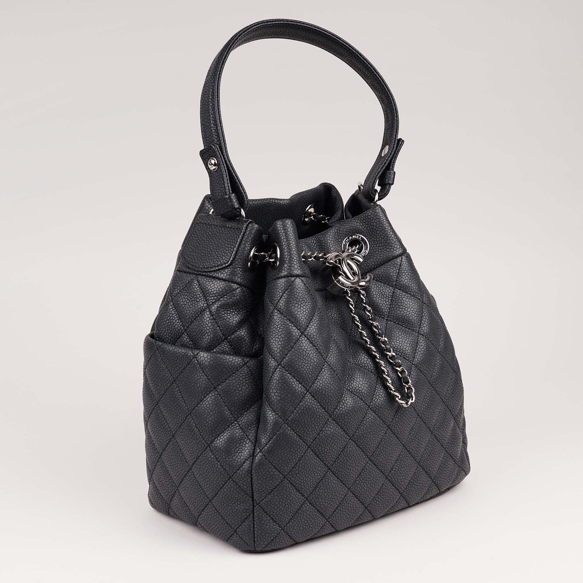 Drawsting Chain Bucket Bag - Image 3