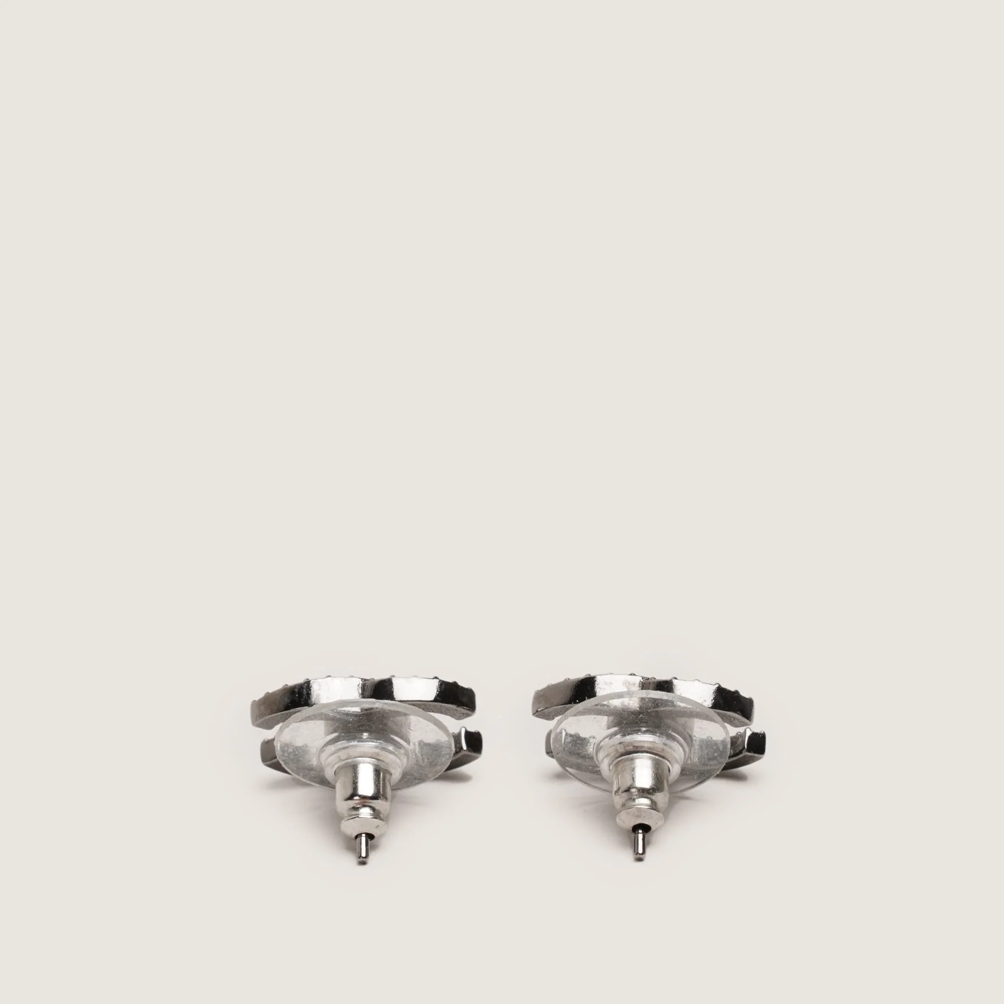 Chanel CC Crystal Earrings - Image 3