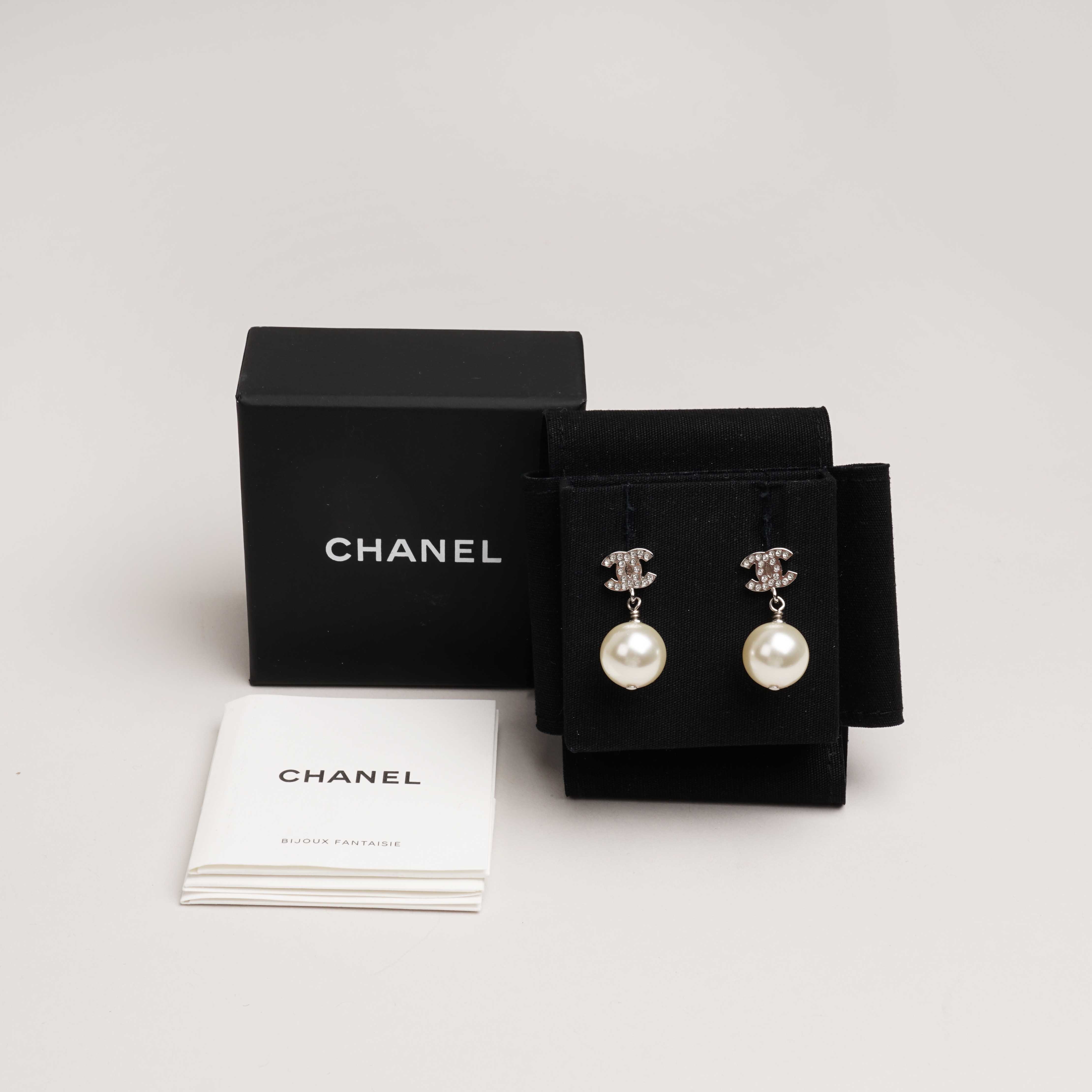 Chanel CC Drop Earrings - Image 5