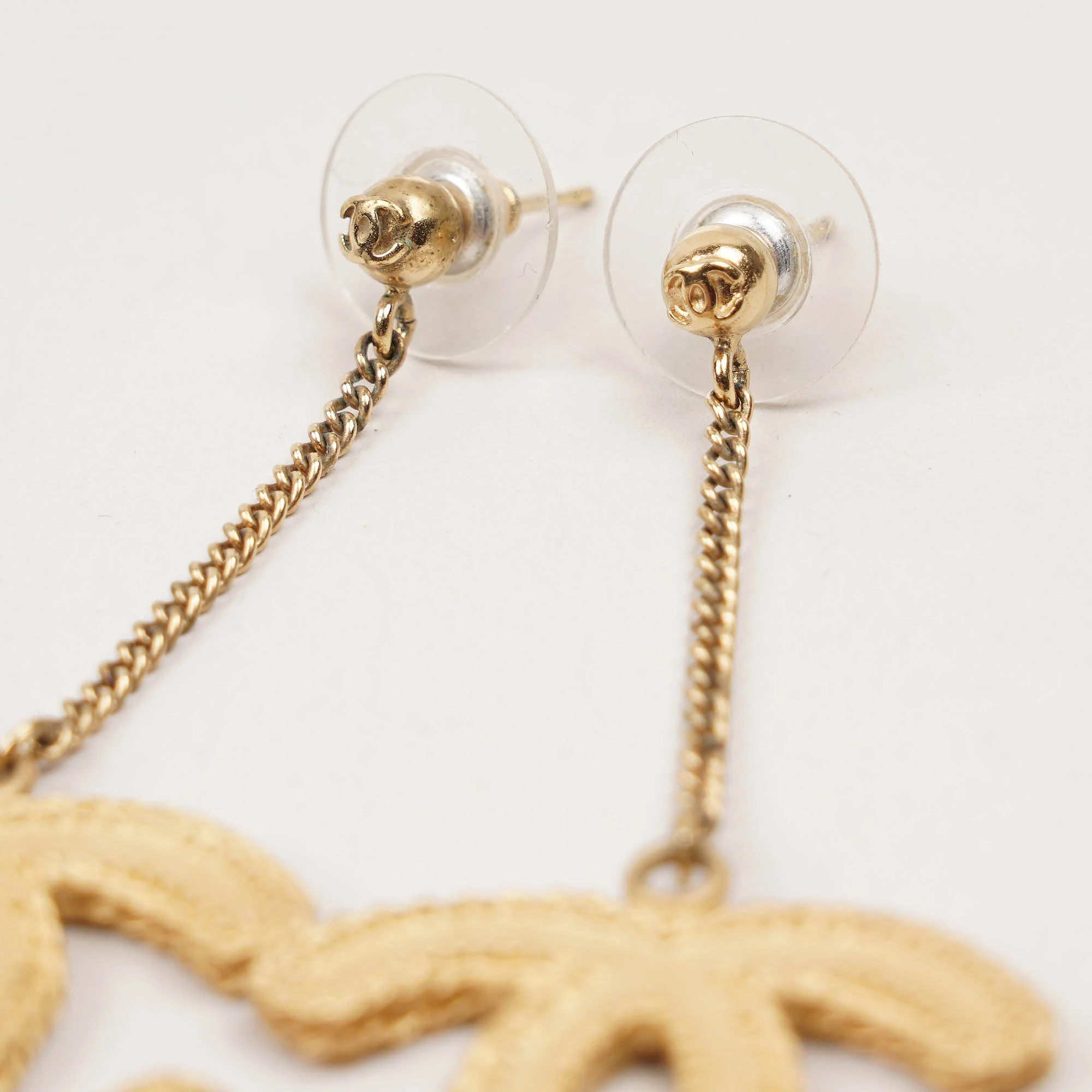 Large CC Drop Earrings - Image 4
