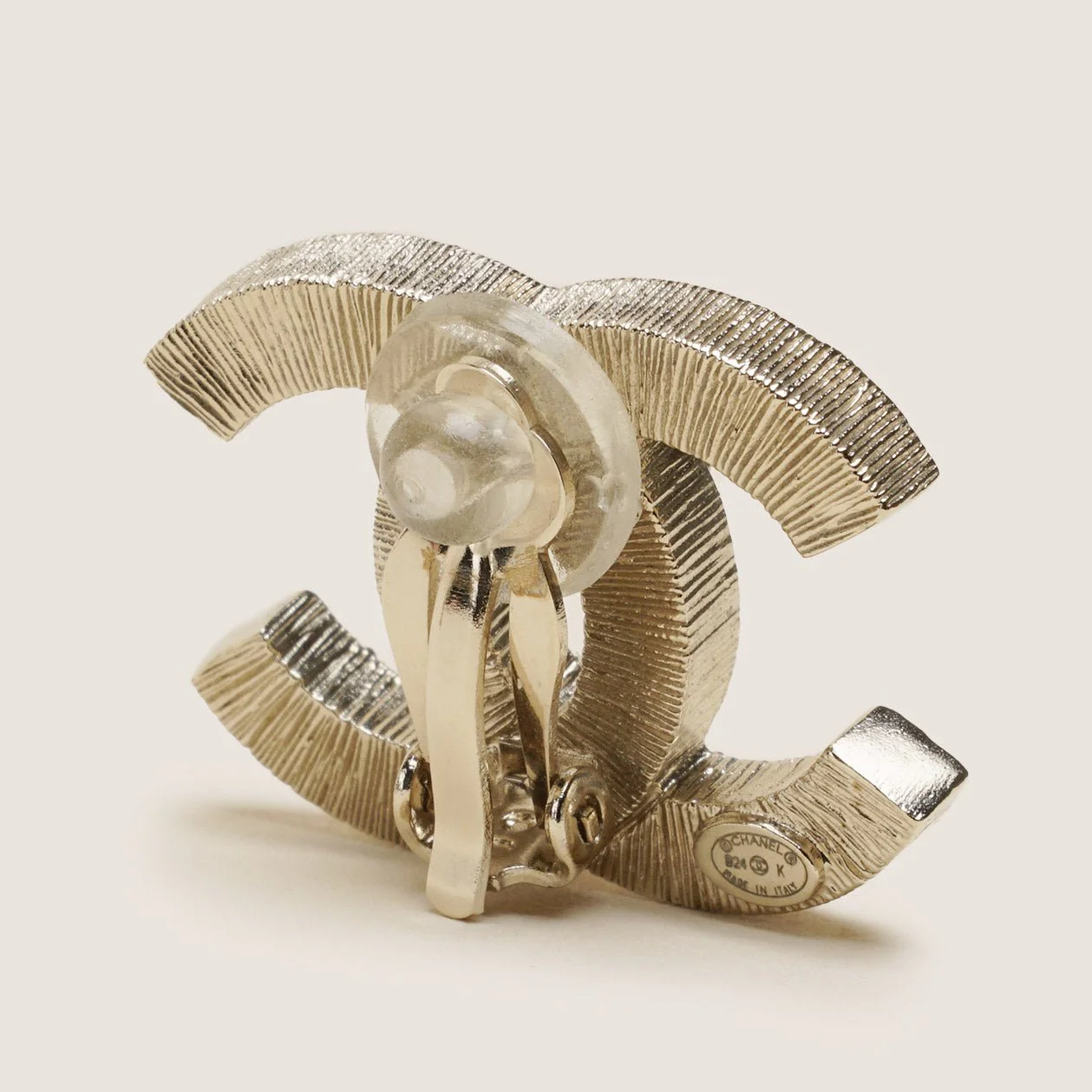 Large CC Clip-on Earrings - Image 3