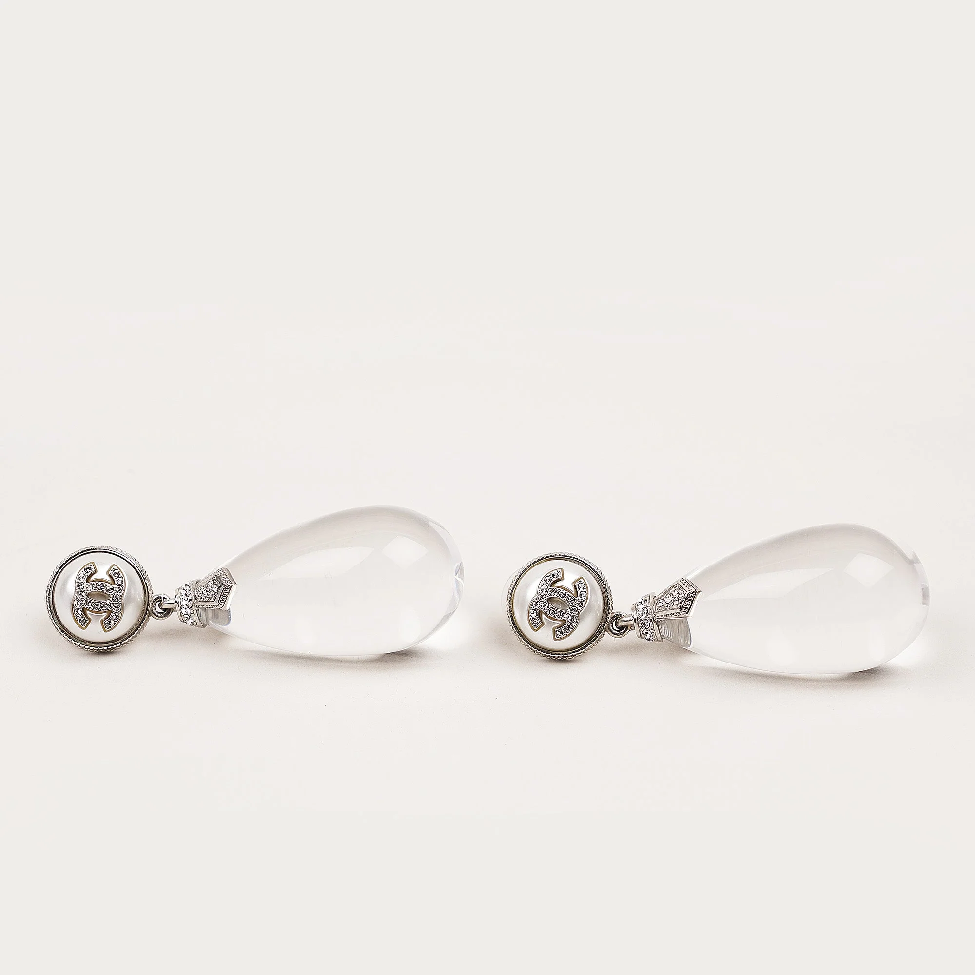 Chanel XL Crystal Drop Earrings - Image 4