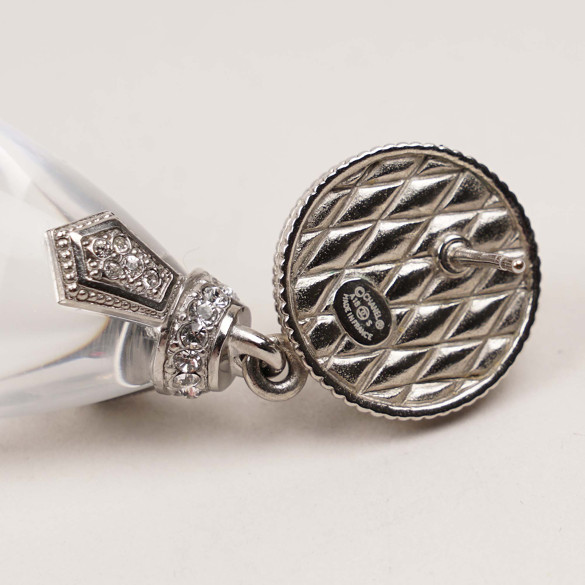 Chanel XL Crystal Drop Earrings - Image 6