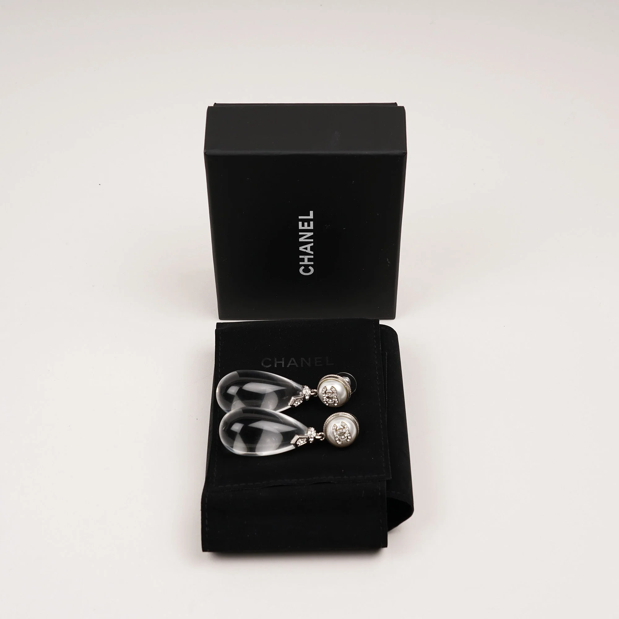 Chanel XL Crystal Drop Earrings - Image 7