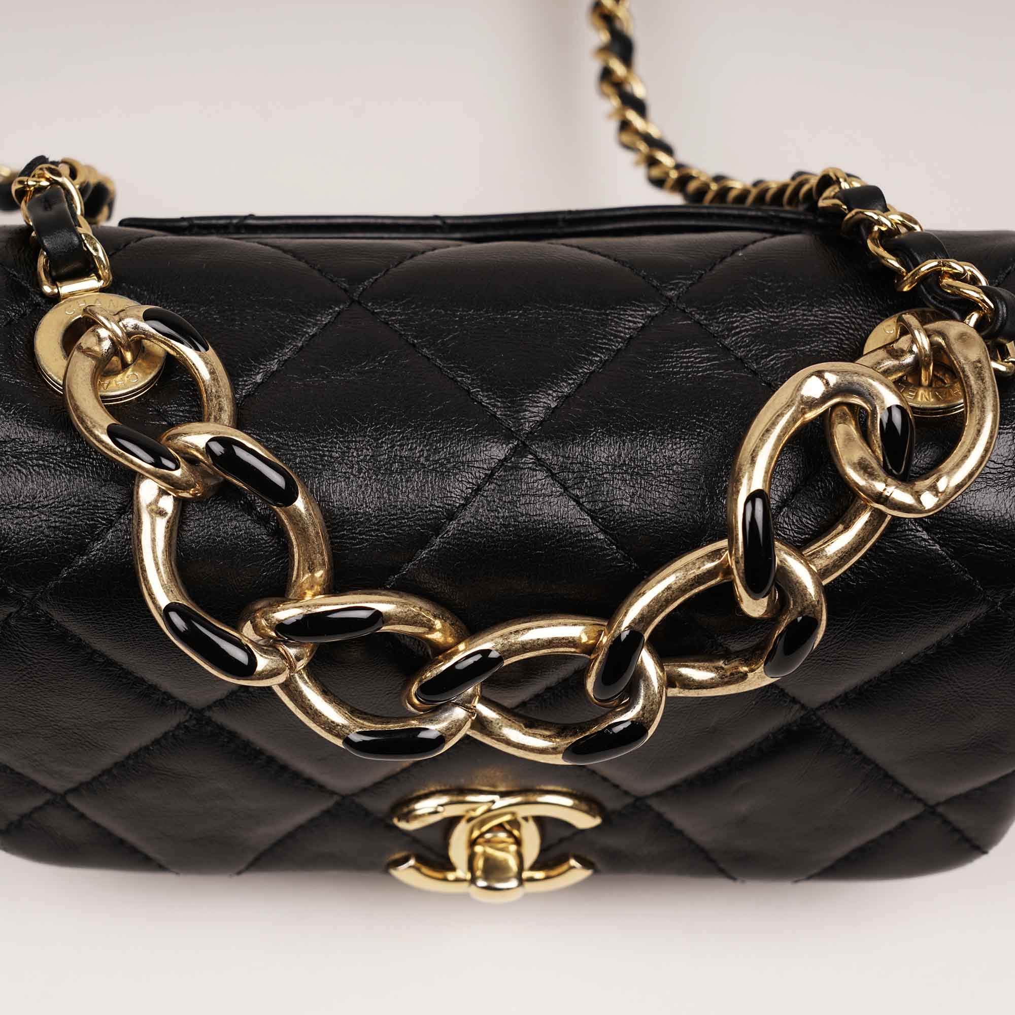 Mini Flap Chain Top Handle - Image 13