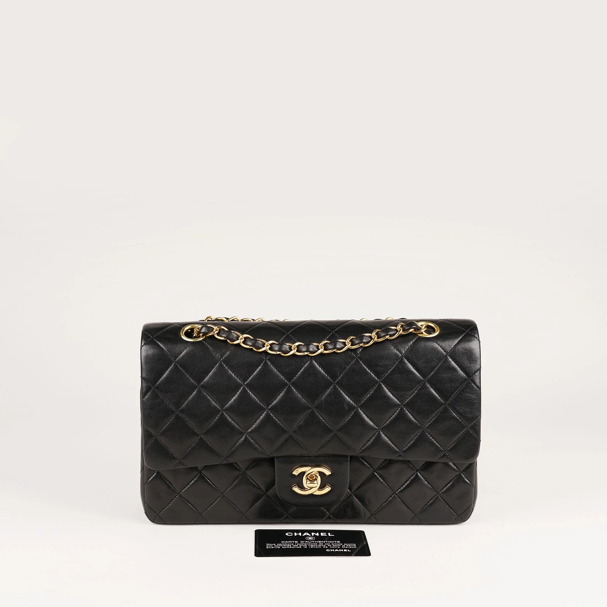Classic Medium Double Flap Bag Black - Image 15