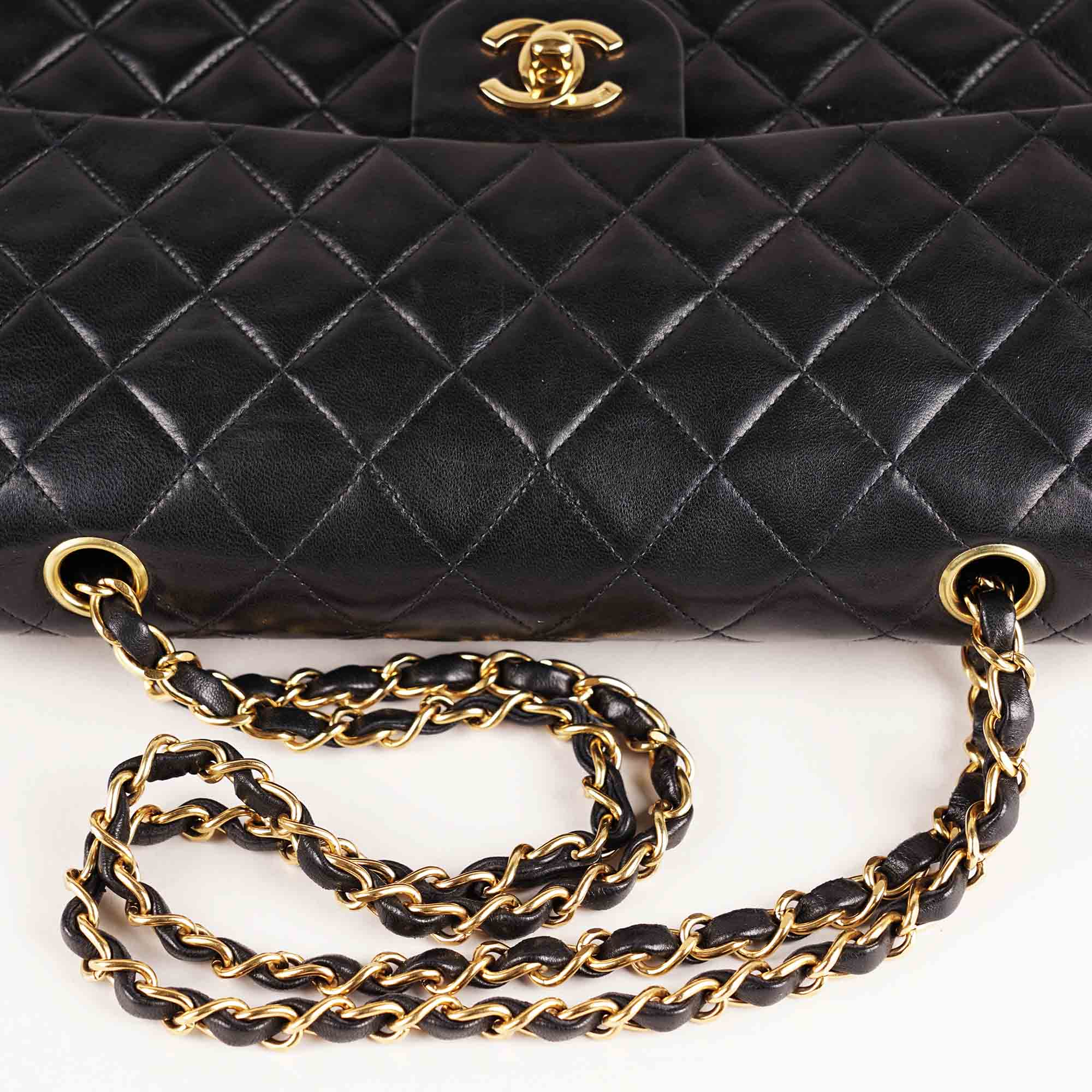 Classic Medium Double Flap Bag Black - Image 6