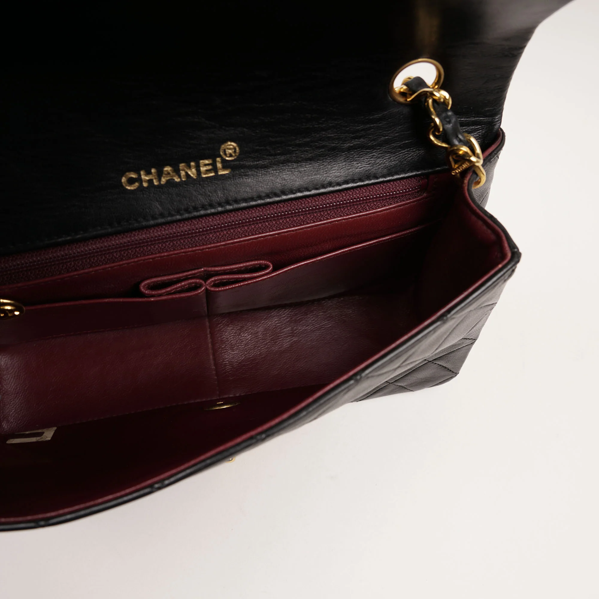 Classic Medium Double Flap Bag Black - Image 8