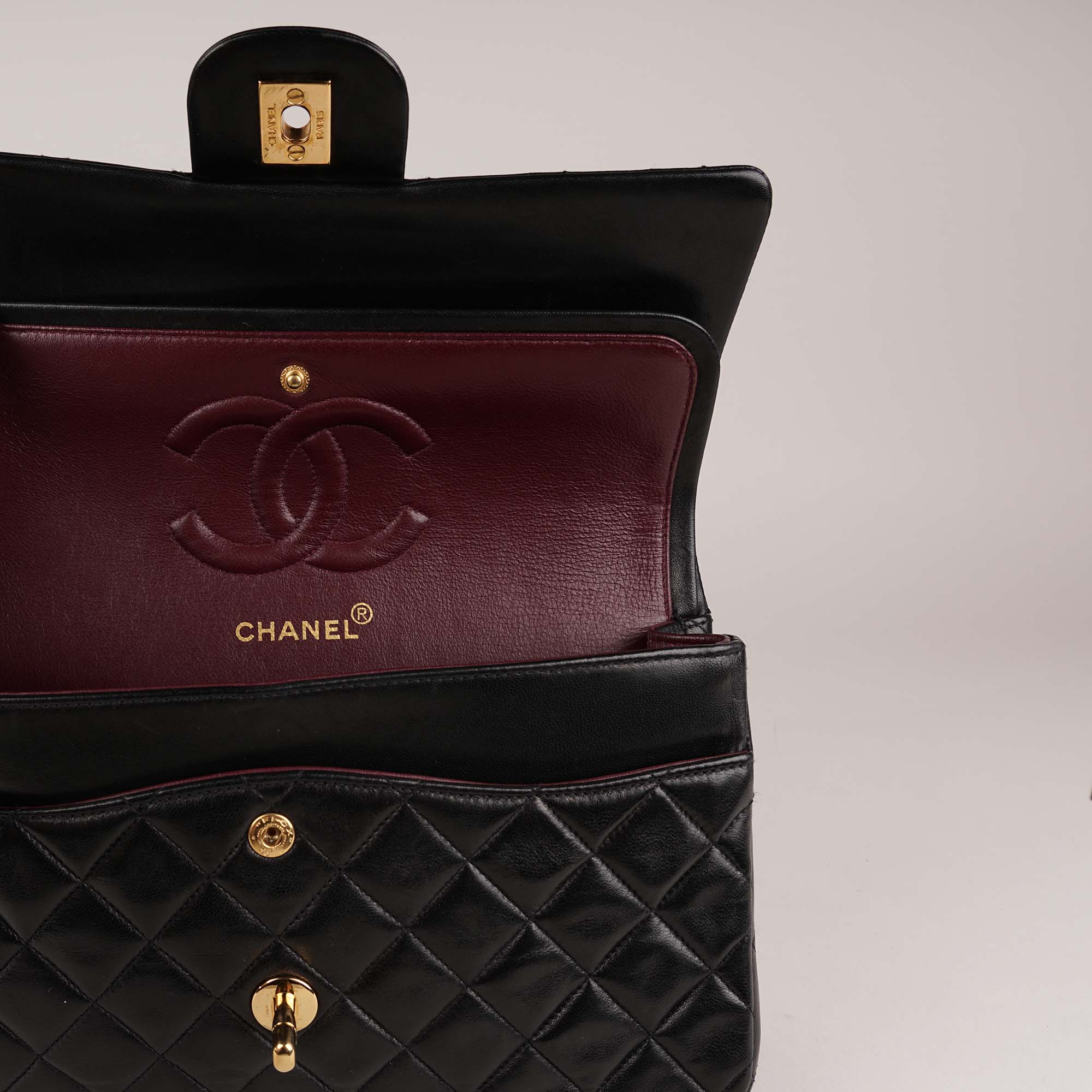 Classic Medium Double Flap Bag Black - Image 9
