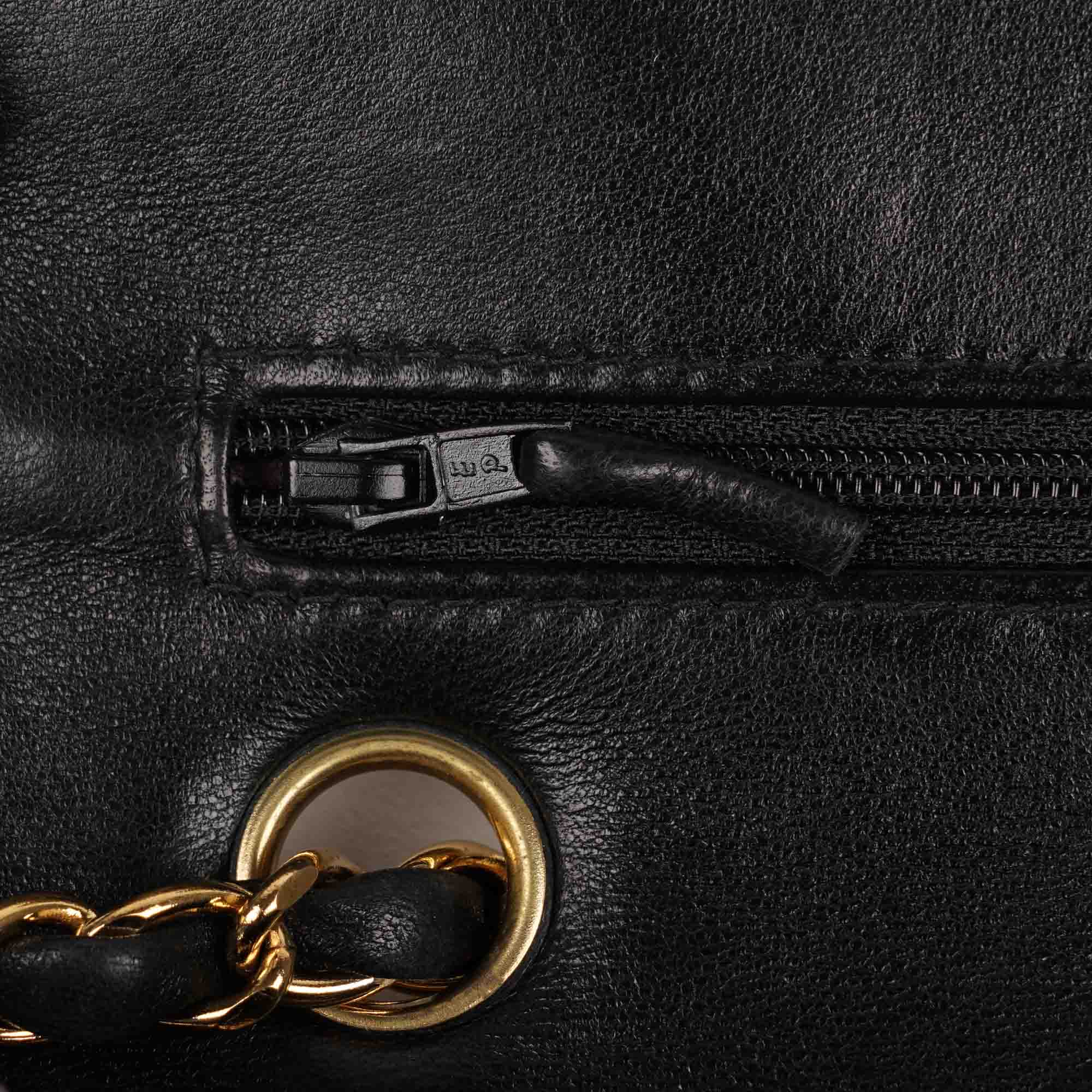 Classic Medium Double Flap Bag Black - Image 12