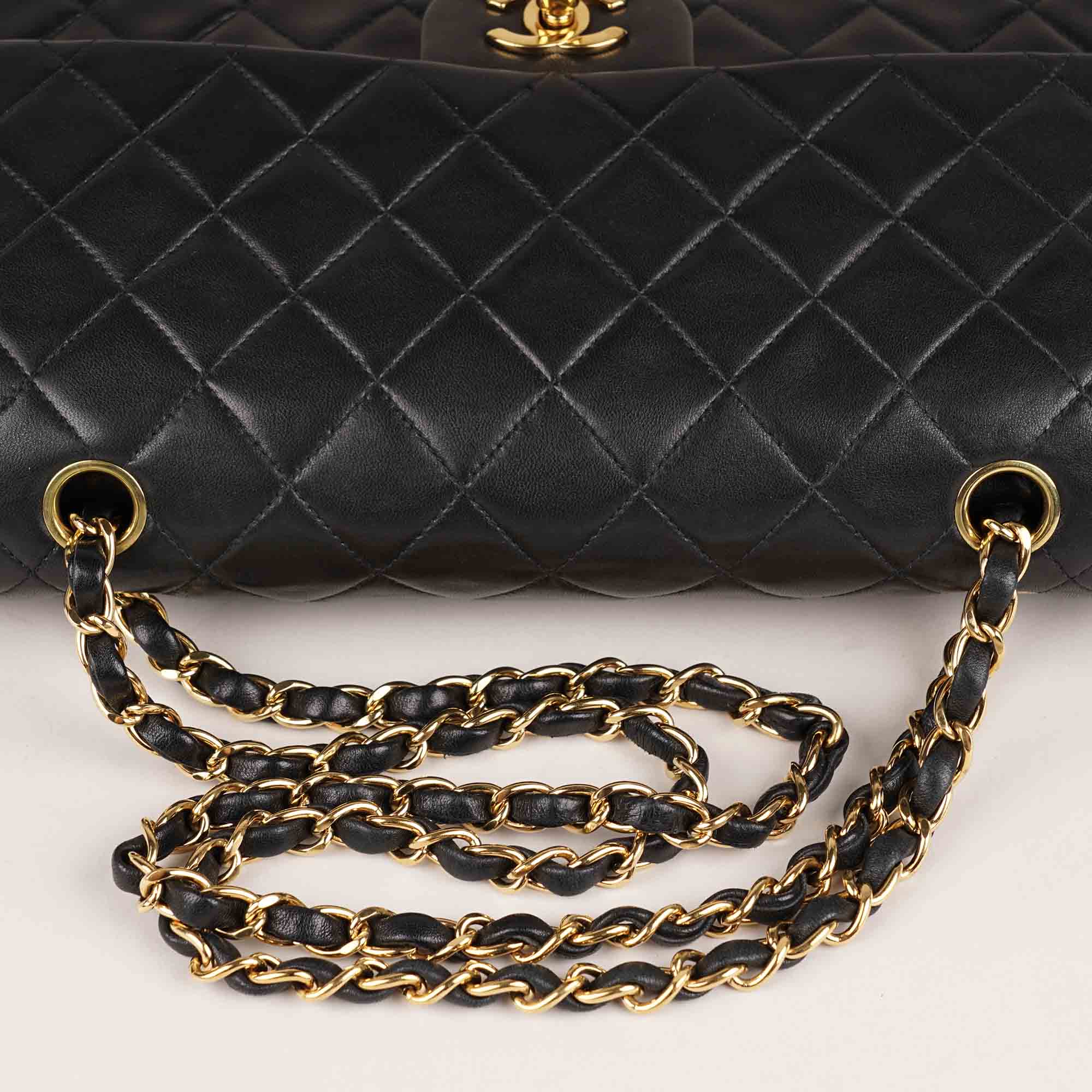 Classic Medium Double Flap Bag Black - Image 6