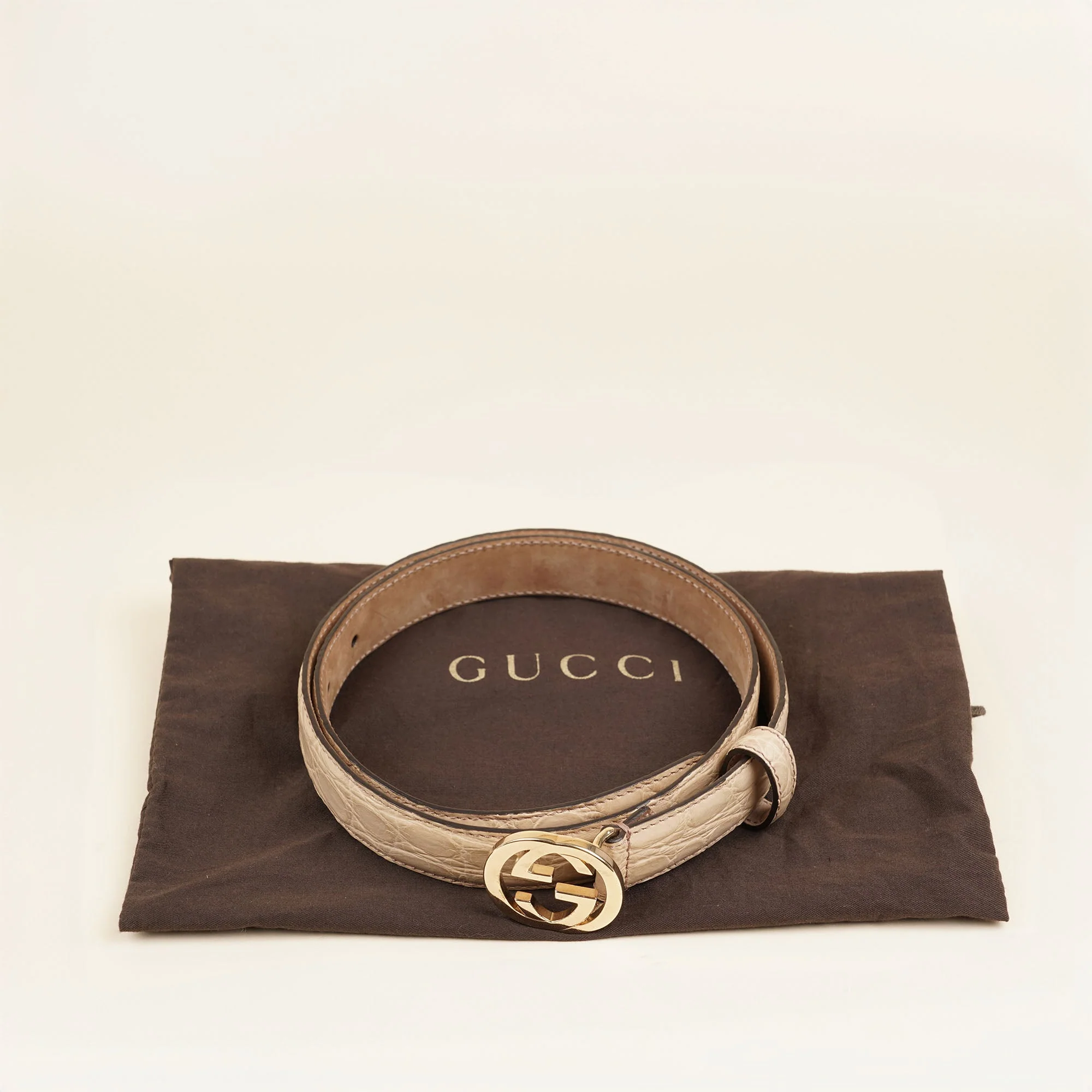 Interlocking G Crocodile Belt 80 - Image 4