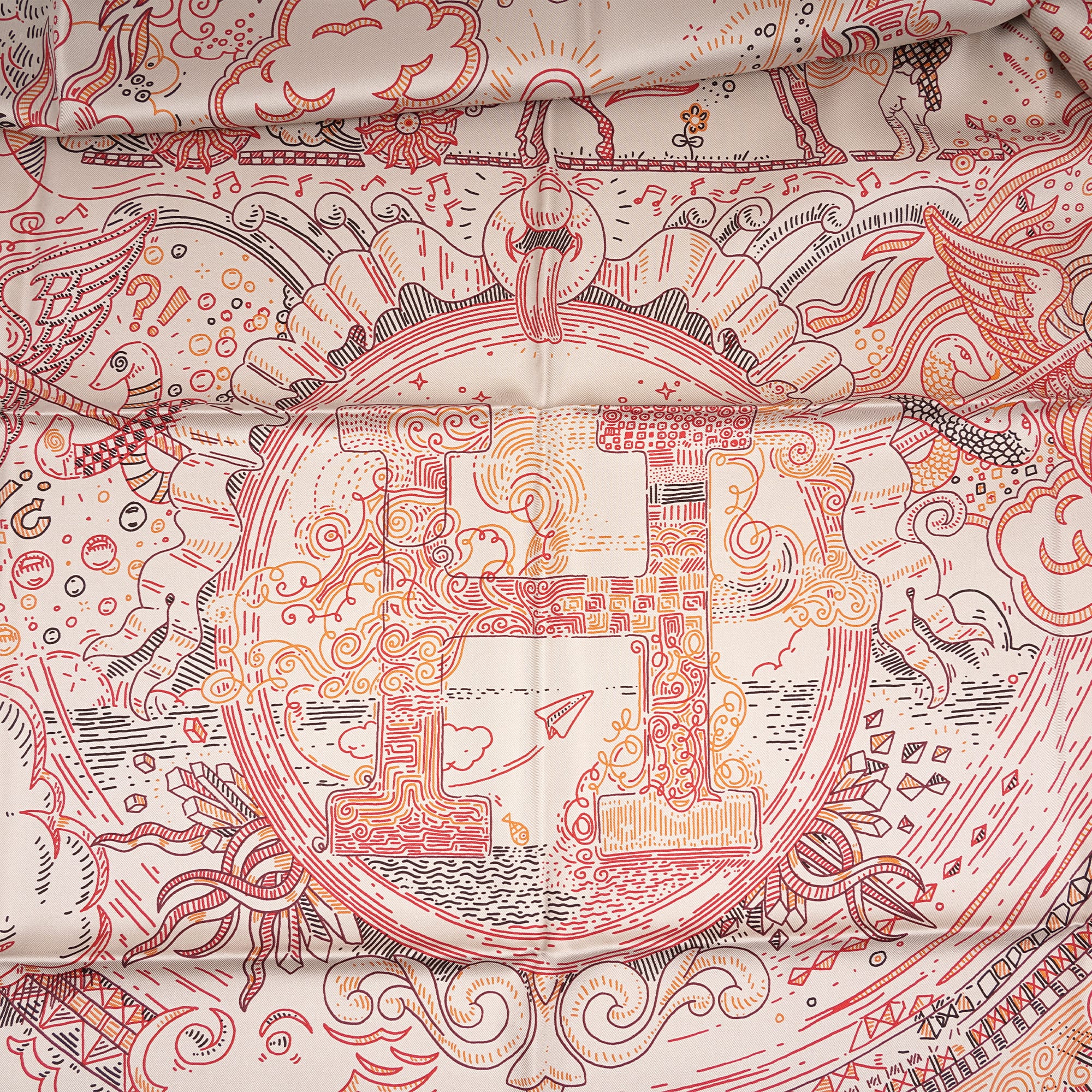 Please Hold The Line Silk Scarf - Image 3