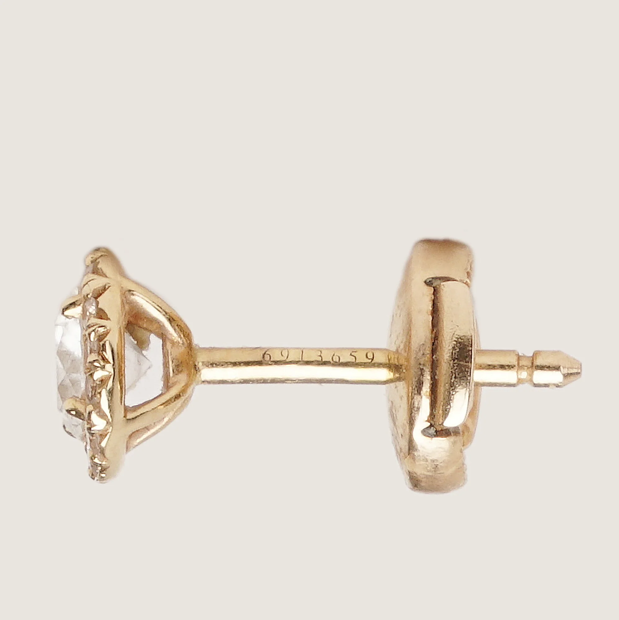 Soleste Gold Diamond Earrings .60 Carat - Image 3