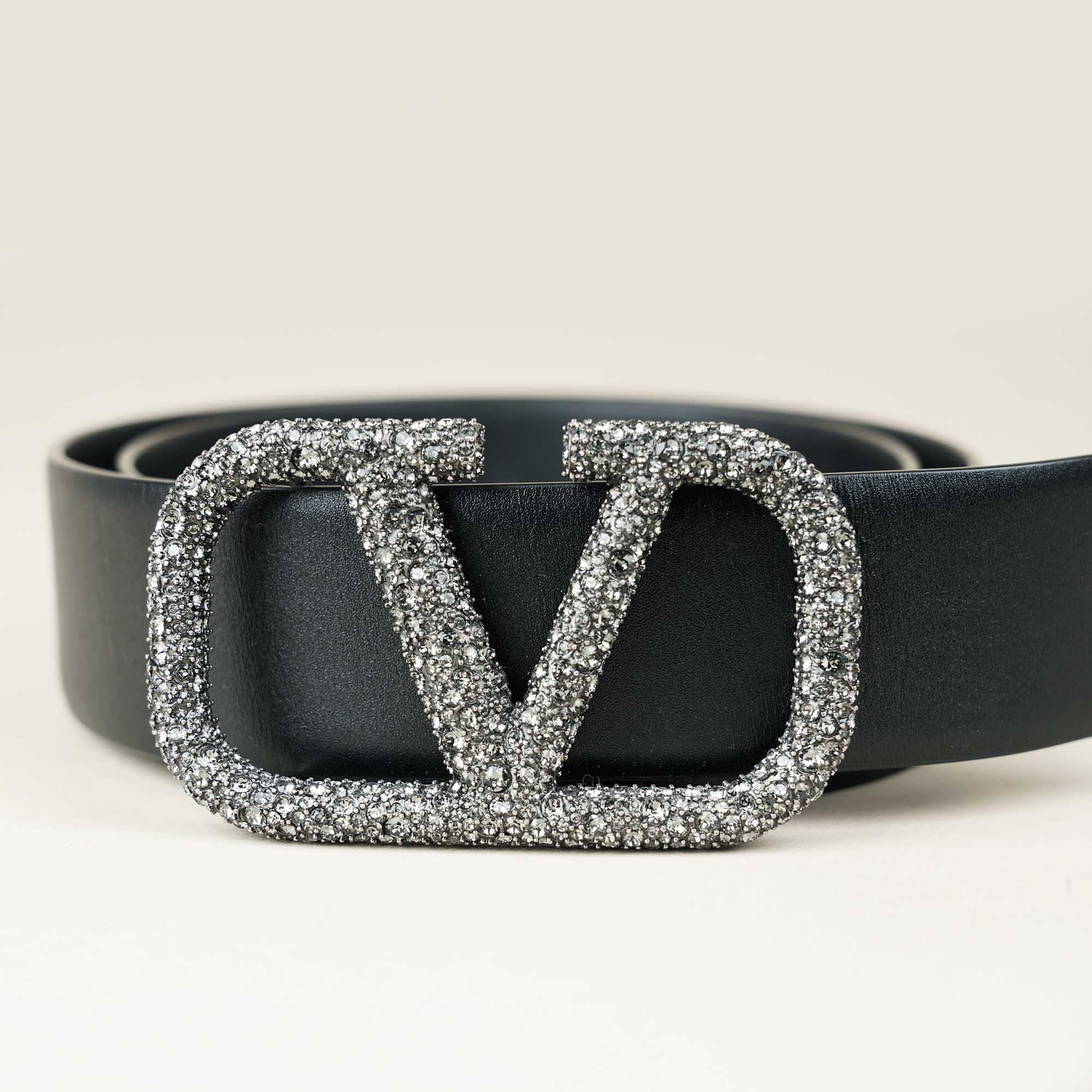 V-Logo Rhinestone Belt - Image 3