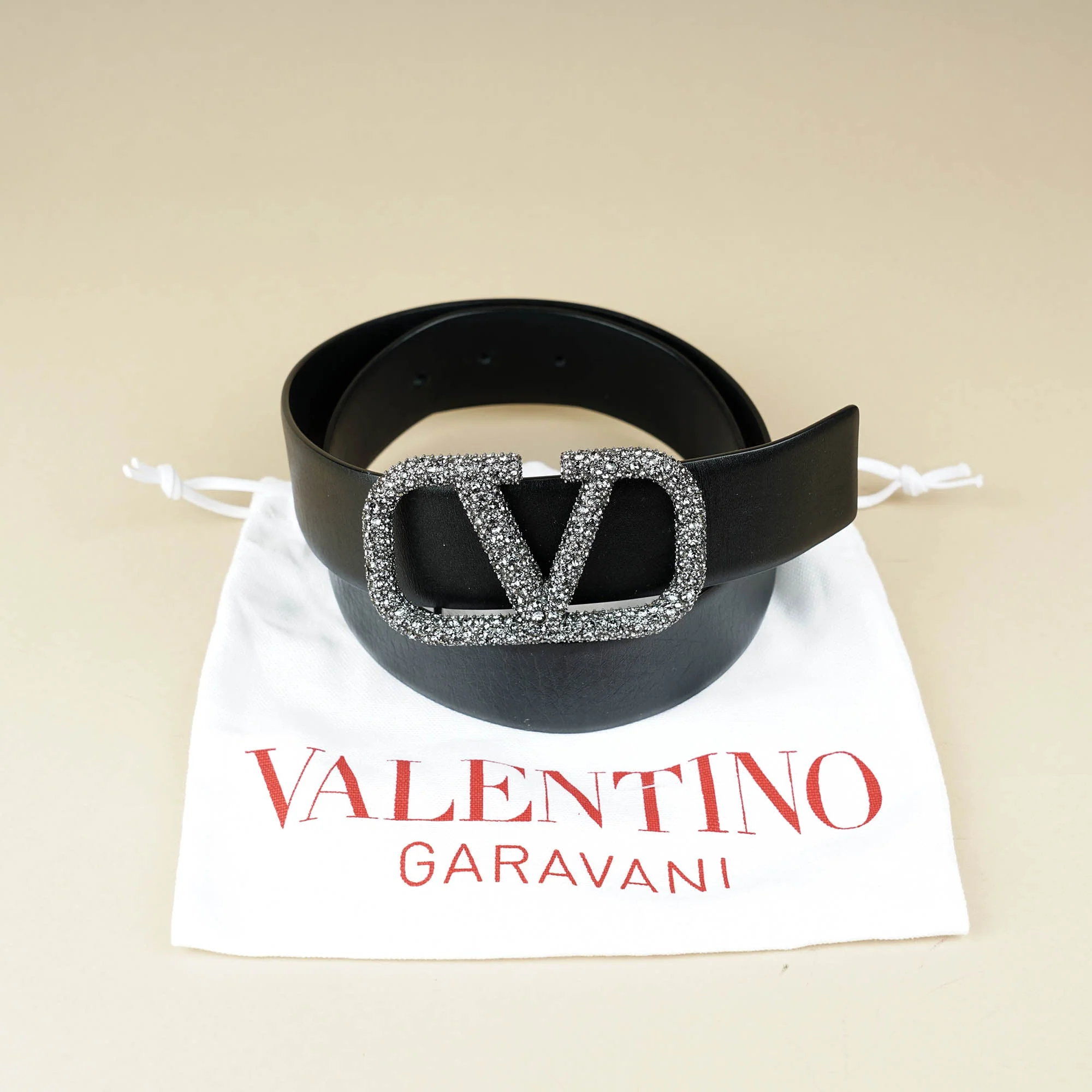 V-Logo Rhinestone Belt - Image 6